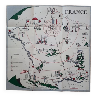 Map recto verso France and Paris
