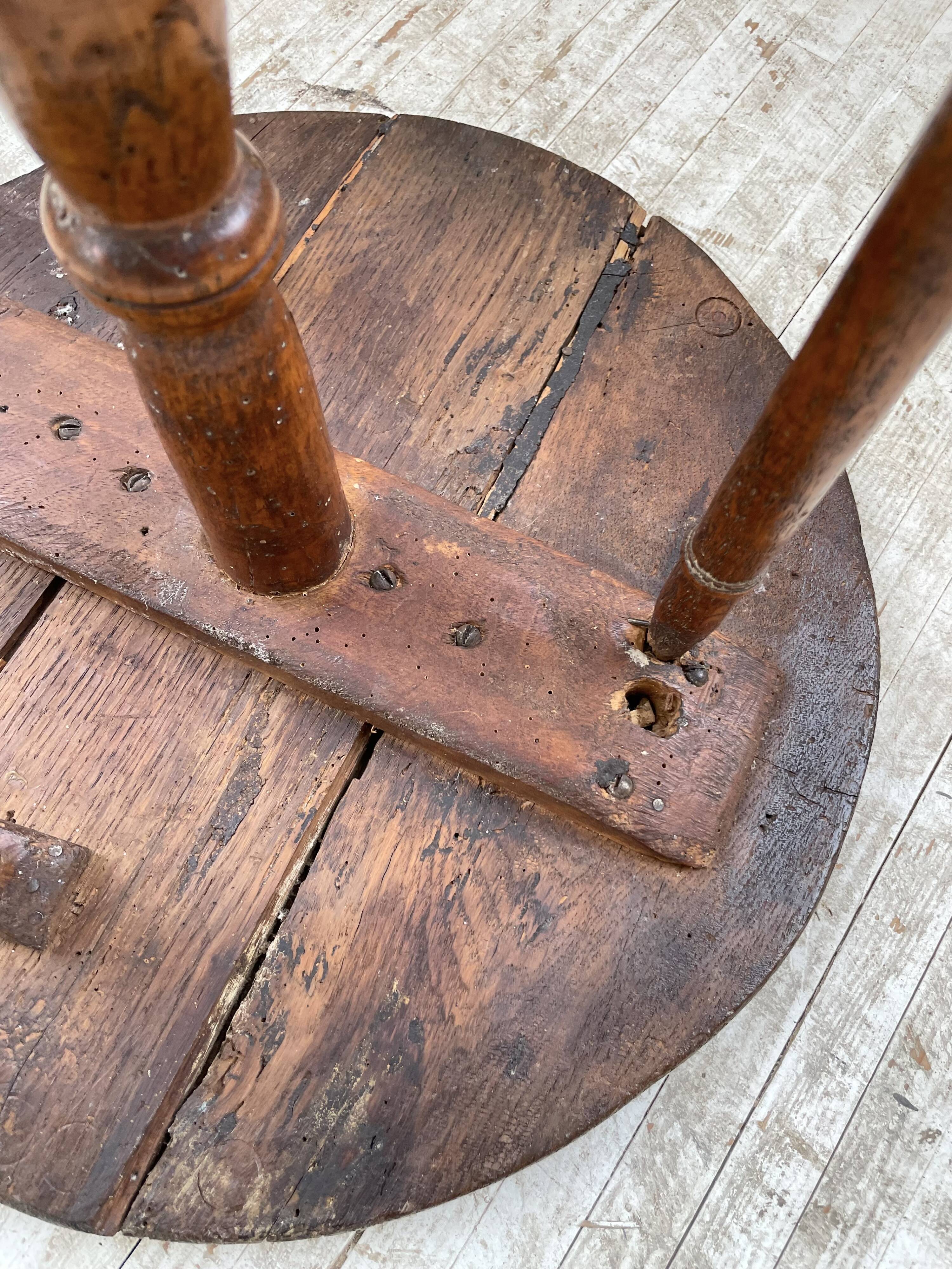 19th century oak pedestal console