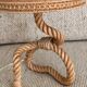 Table lamp rope and raffia