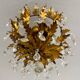 Antique chandelier with brass tassels, Banci design, Florence, Italy, 1950s
