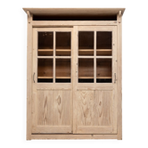 Wooden Display Cabinet with Sliding Doors, 1930