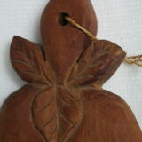 Vintage mahogany wood mirror handmade pear shape