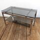 Vintage chrome and glass coffee table, 1970s
