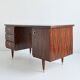 Scandinavian rosewood desk 1960 vintage
