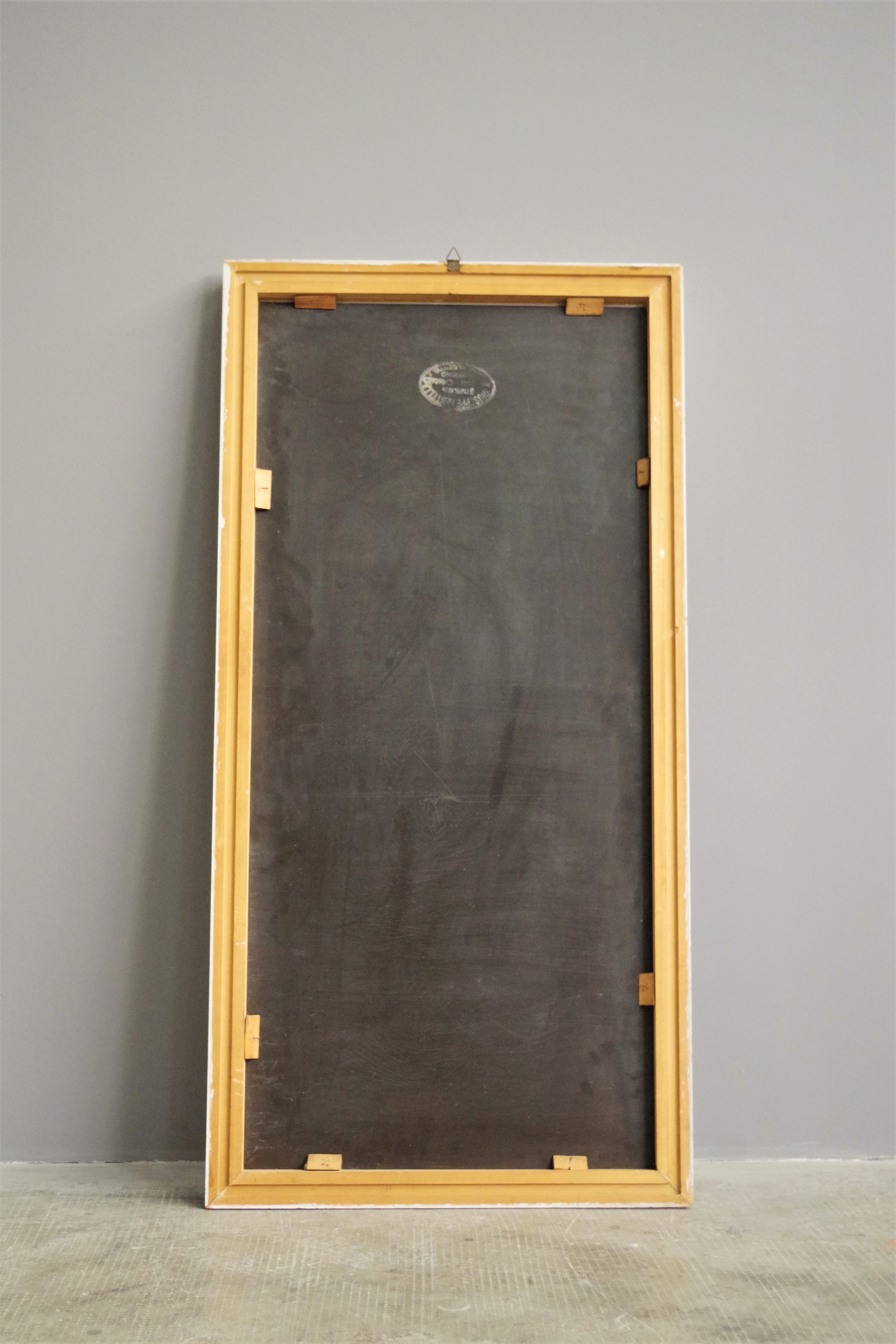 Mirror frame in white painted wood, Giuseppe Restelli Cristani, 1970s, , 119x60 cm