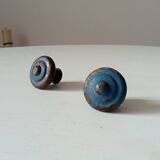 Pair of antique cast iron furniture handles