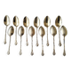 12 gold metal moka spoons Deetjen Model "Coffee Bean"