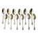 12 gold metal moka spoons Deetjen Model "Coffee Bean"