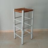 Antique stool high mulched