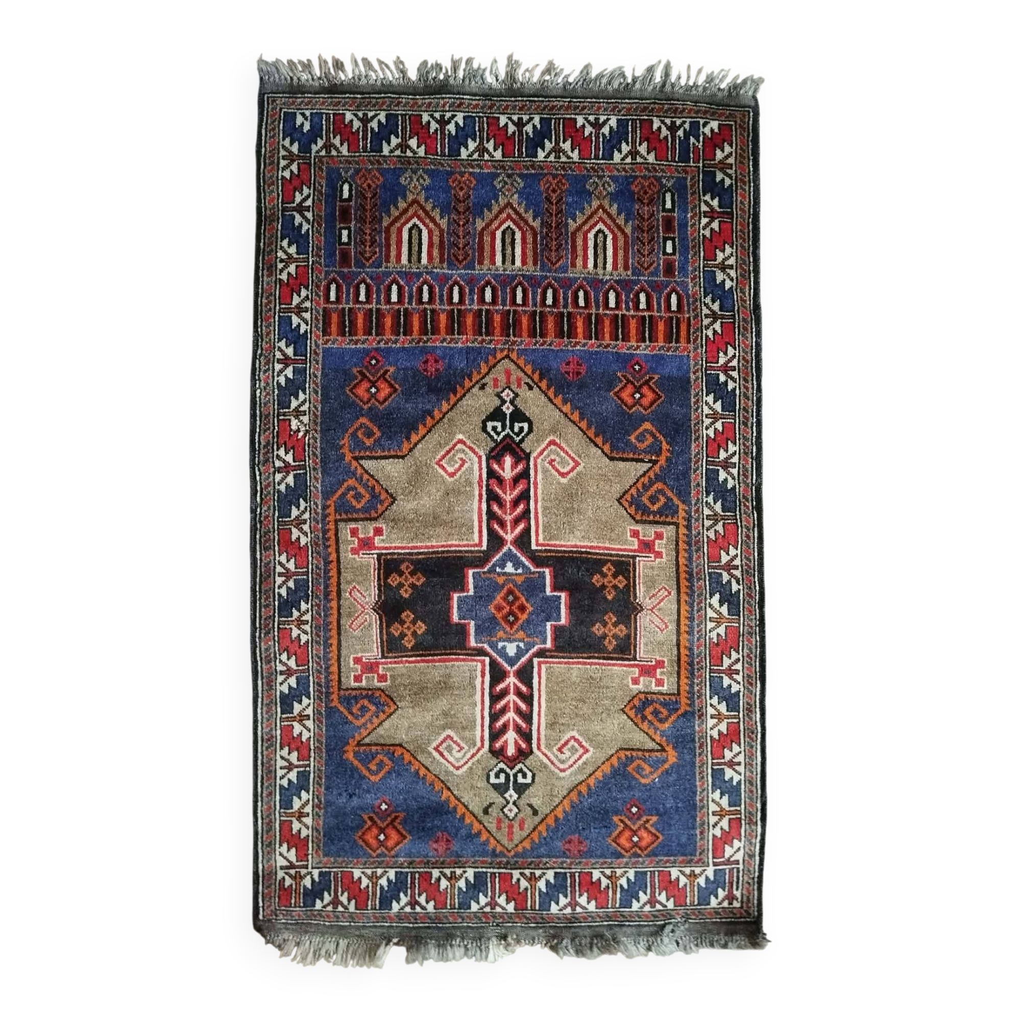 Handmade Afghan Belouch rug 125x80cm