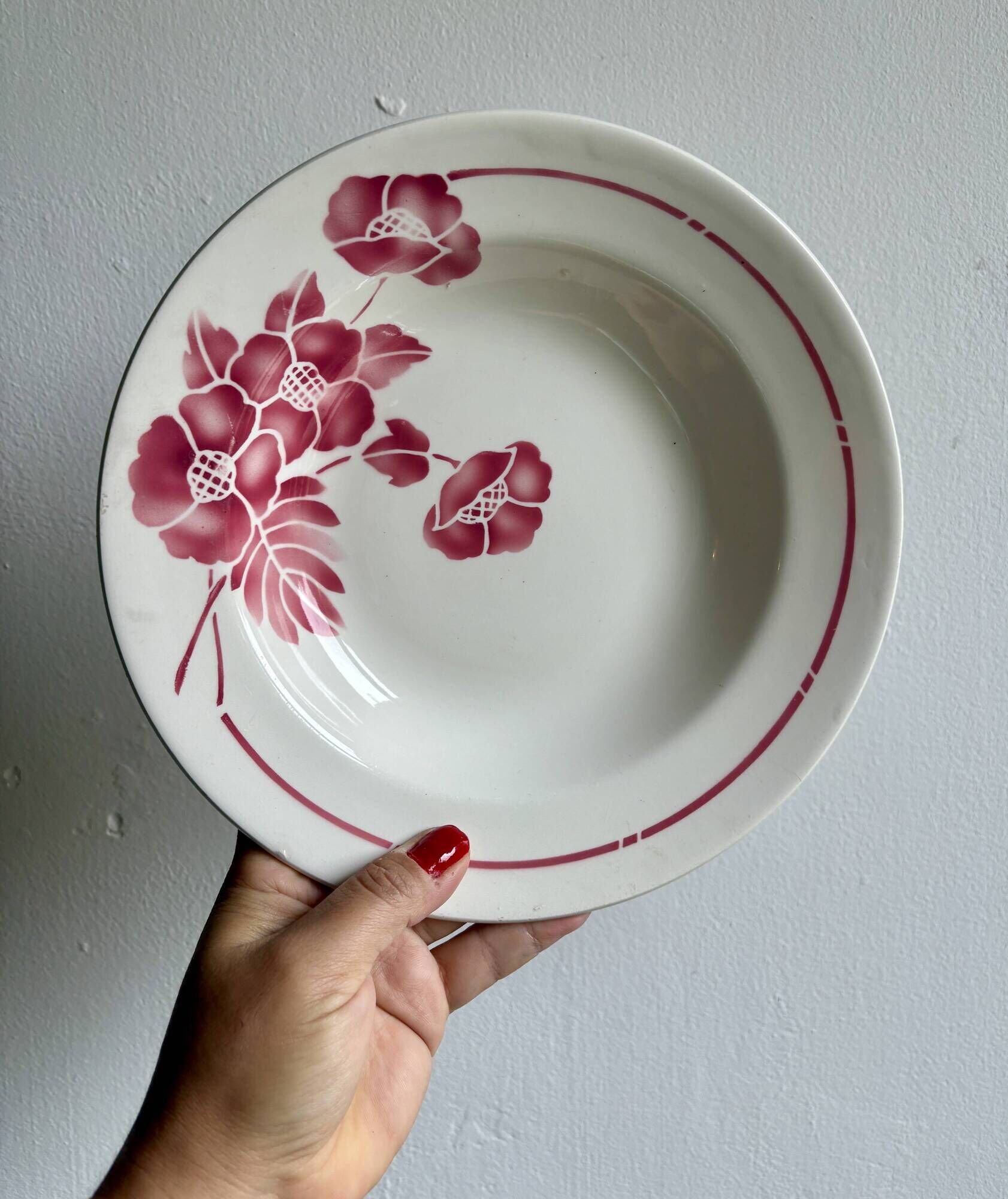 Set of 8 vintage deep plates, Edmond de Saint Amand -