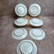 Set of 7 antique porcelain plates – Decorated with polychrome birds and flowers