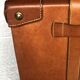 Vintage suitcase 1960 havana gold leather with bellows