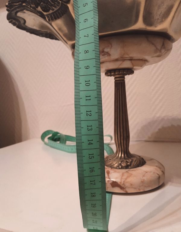 Copper and marble standing cup