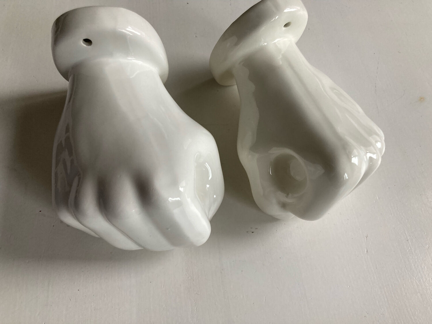 Vintage ceramic hand pair
