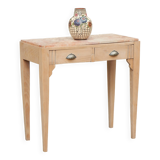 Ancienne console Art Déco - Hêtre et marbre rose - Table d'appoint