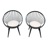 Pair of Circle armchairs, Yngve Ekstorm