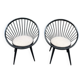 Pair of Circle armchairs, Yngve Ekstorm