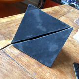 Marbled pyramids art deco bookends