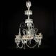 Antique glass chandelier with 6 lights from the 19th century.