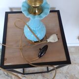 Sky blue opaline lamp foot