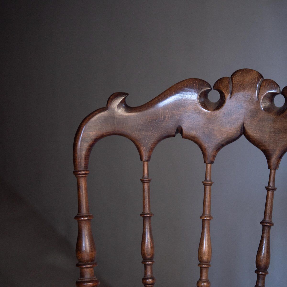 Vintage Chiavarina chair with armrests, 1950s