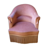 Armchair Toad velvet rose