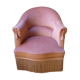 Fauteuil crapaud velours rose
