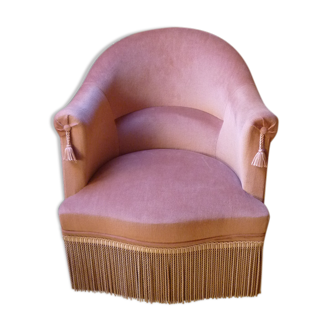 Armchair Toad velvet rose