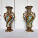 2 Vases from the 1900s-1920s in French Ceramic Onnaing Barbotine Art Nouveau