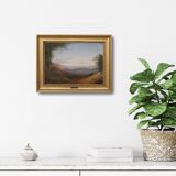 Panoramic view of Naples, oil painting on canvas, Italy 19th century