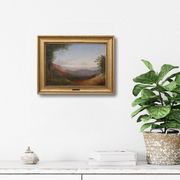 Panoramic view of Naples, oil painting on canvas, Italy 19th century