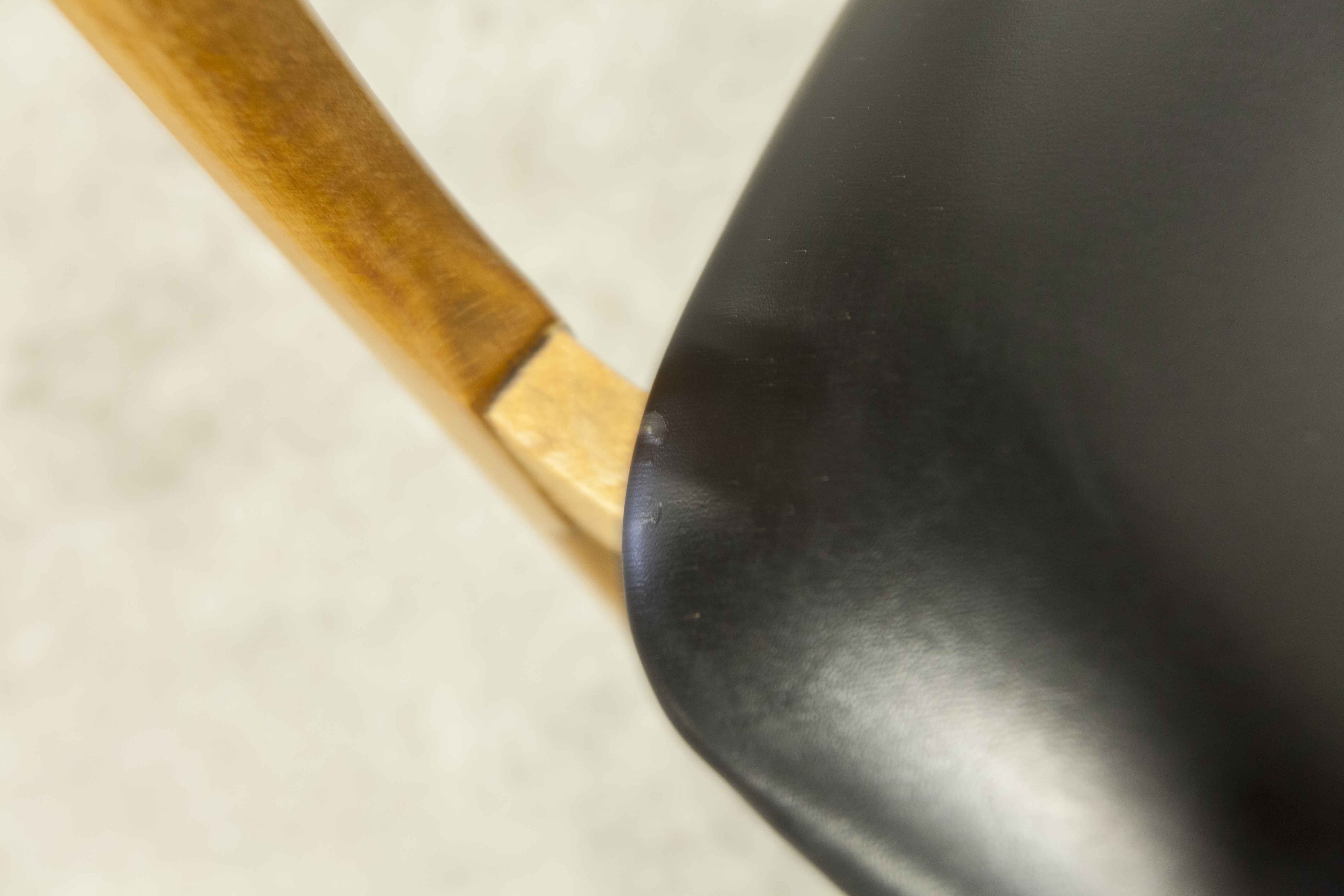 Scandinavian chair 1960 skai black