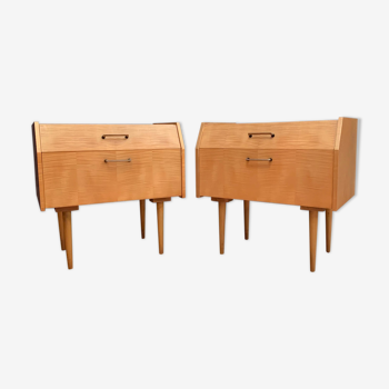 Pair of bedside tables, 70s