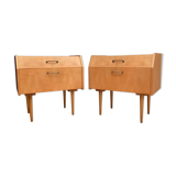 Pair of bedside tables, 70s