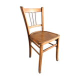 Vintage bistro chairs in natural wood marked luterma