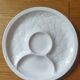 New! 1960/80 Salins / 4 Large Artichoke Plates / white