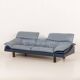 Vintage Poltrona Frau Space Age leather sofa, Italy 1980s