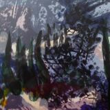 Landscape of Provence, lithograph signed Sarthou