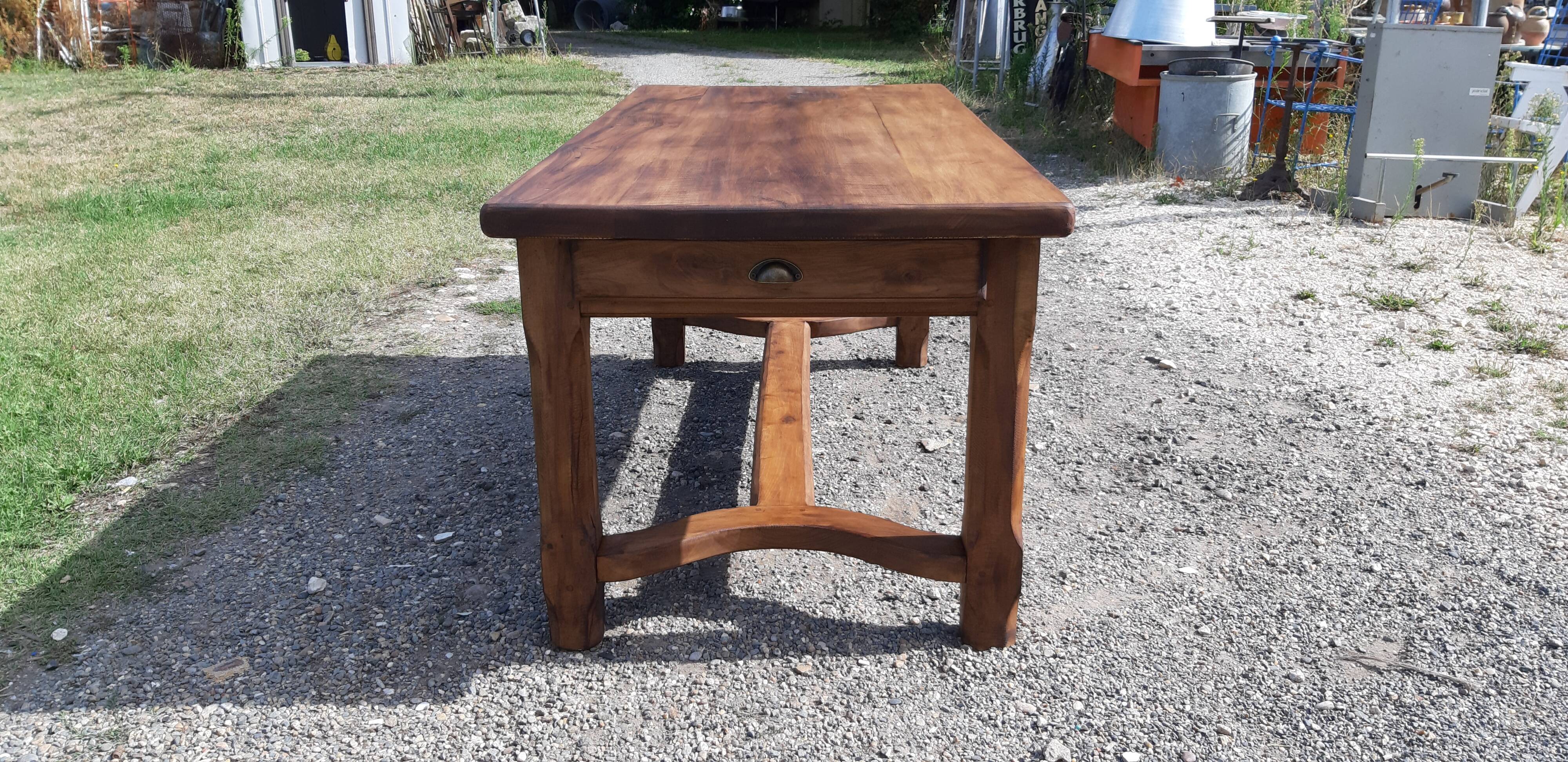 Table de ferme début 20ème en merisier