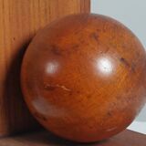 Wooden Art Deco bookends sphere decor