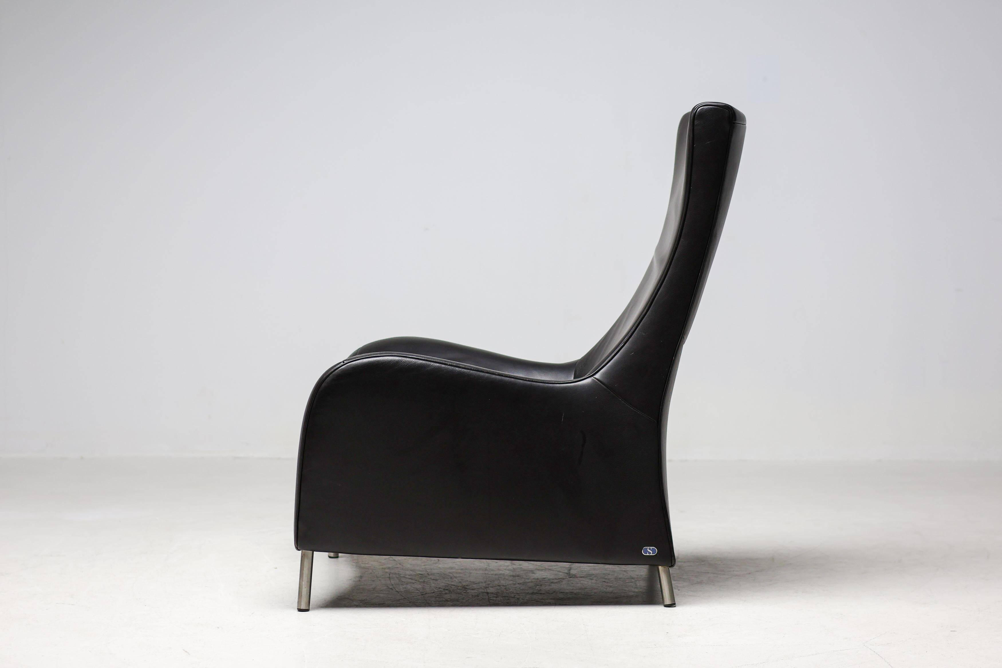 De Sede DS-264 Lounge Chair by Mathias Hoffmann, Swiss Leather Design