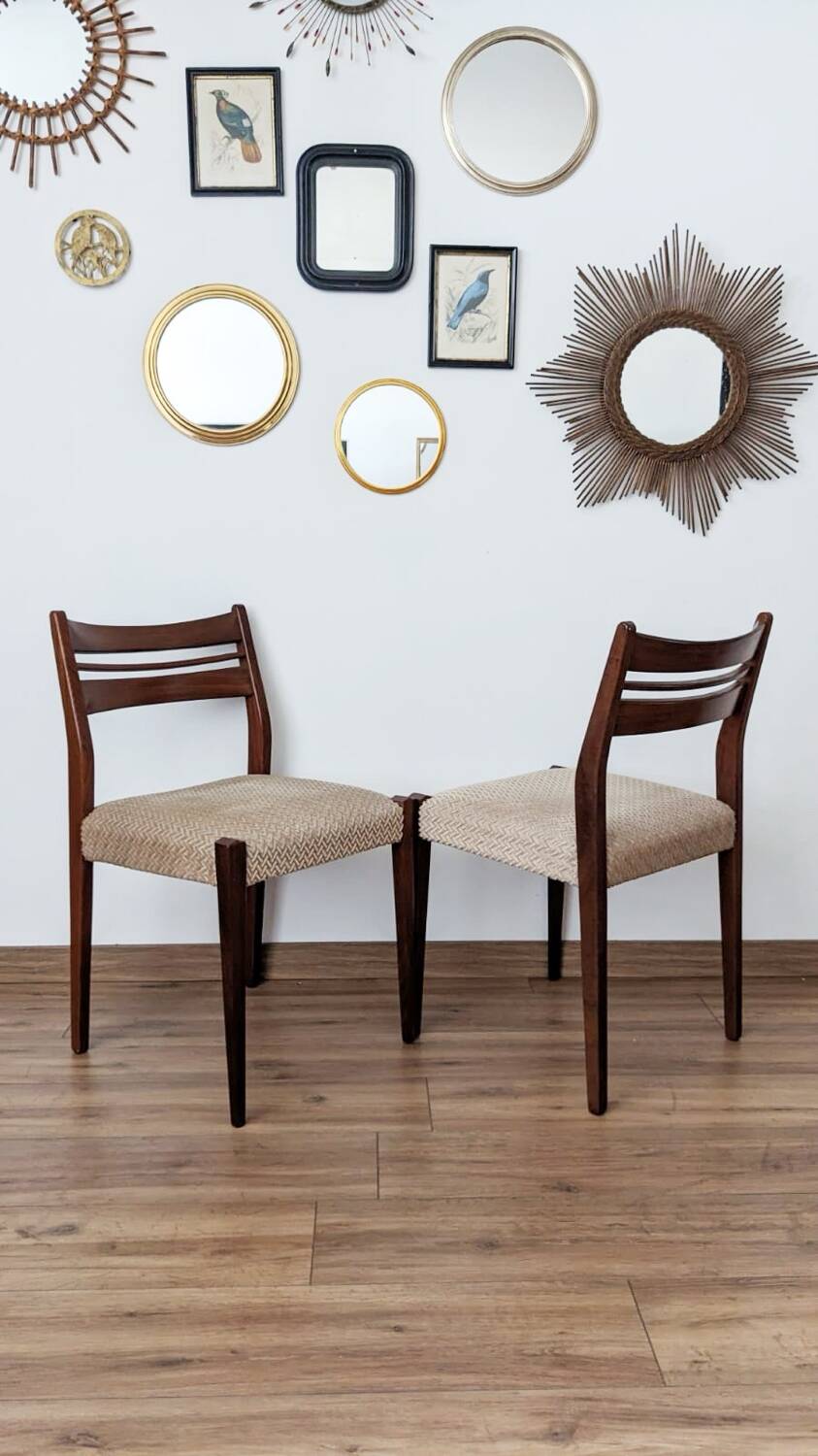 Set of 6 60's Scandinavian design chairs