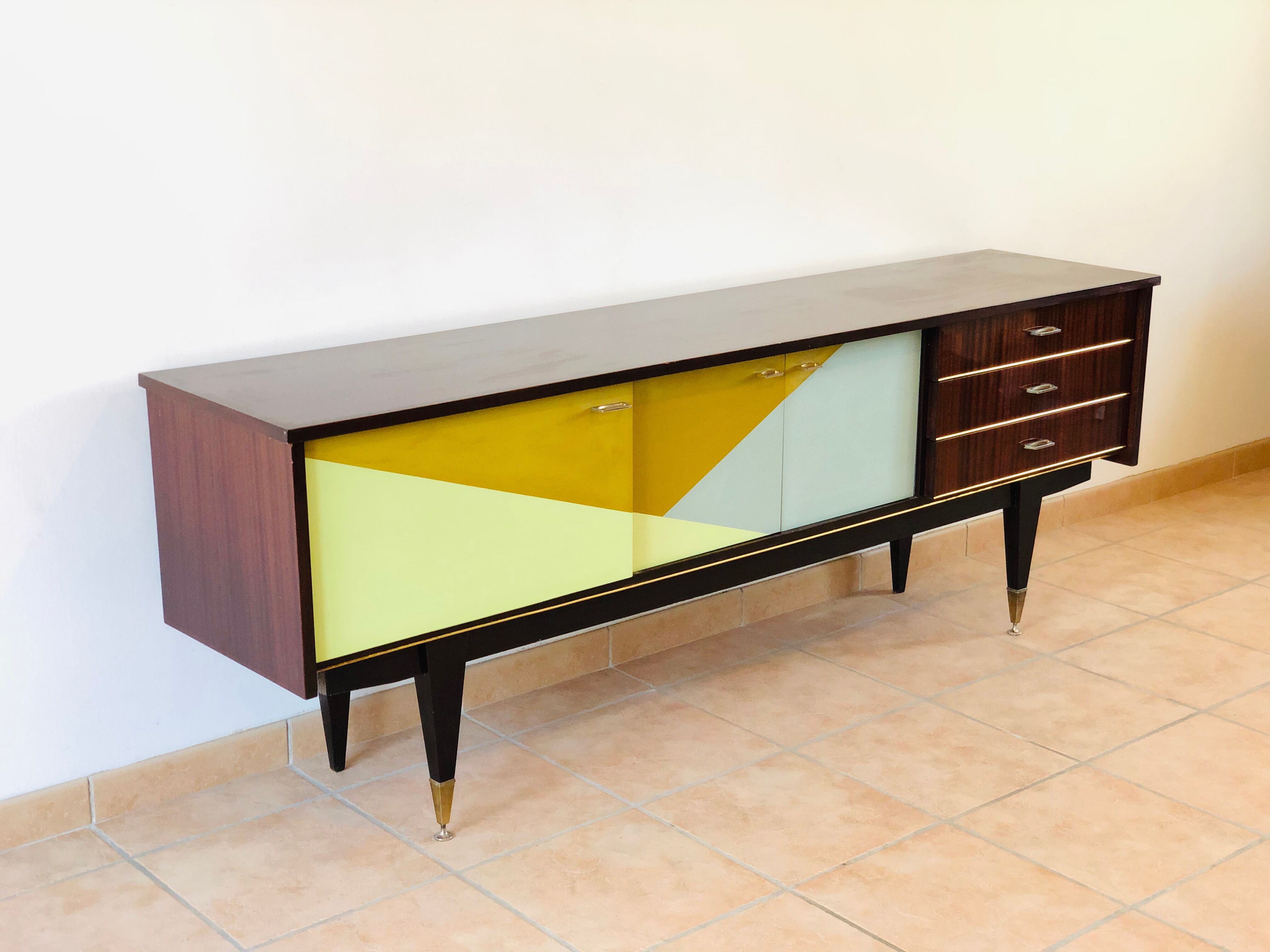 Vintage graphic sideboard 1965