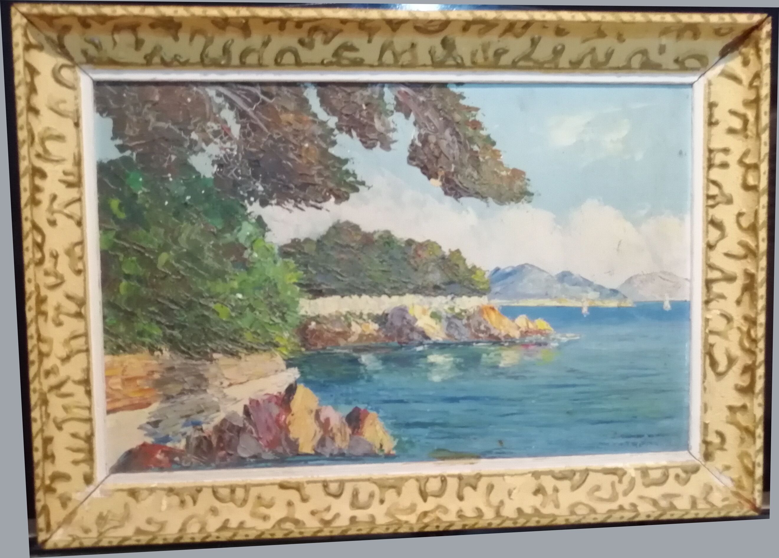 Seaside, oil on panel