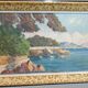 Bord de mer, huile sur panneau