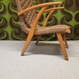 "Wroom & Dreesman 1950 corded armchair"
