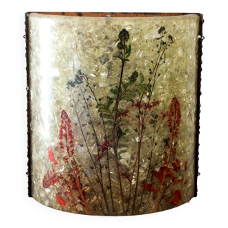 Accolay resin and copper wall lamp