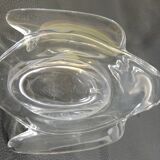 Swan Trinket Crystal Glass Art Vannes-Le-Chatel /Vintage 1960