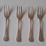 6 silver-plated cake forks